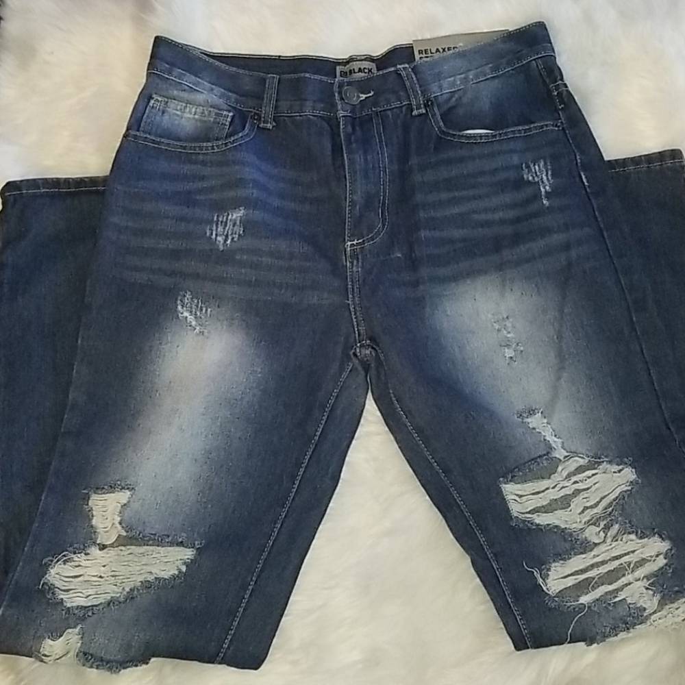 BLACK BRAND Premium Relaxed Straight Jeans
